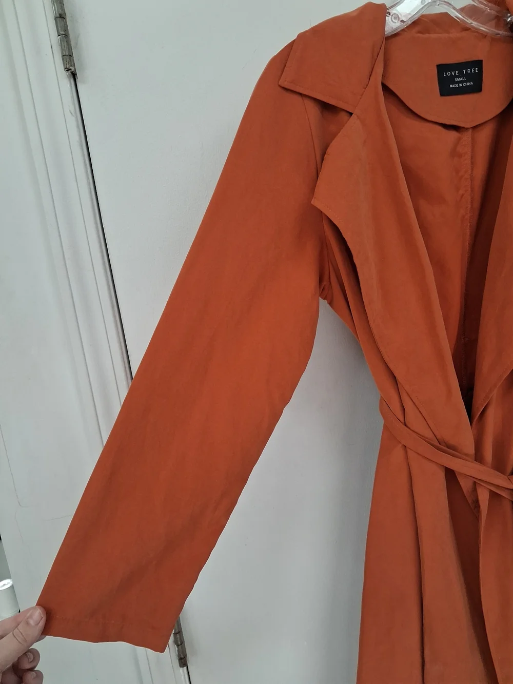 Love Tree Rust Orange Shirt Jacket Size Small - Picture 4 of 6